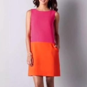 Ann Taylor Loft Pink and Orange Shift Dress size 12, runs a bit large.